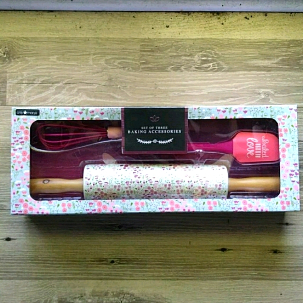 NWB Bell & Curfew floral 3-pc baking accessor…